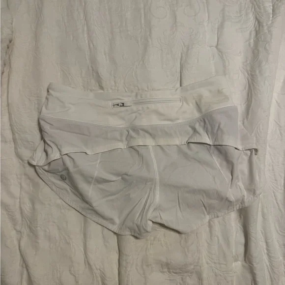 Lululemon Athletica White Athletic Shorts Lightweight Performance - Picture 4 of 5